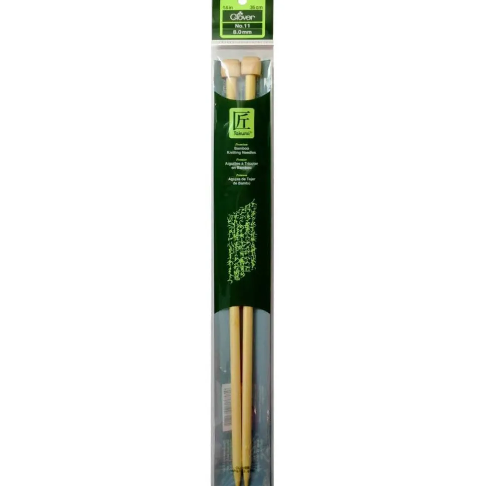 Takumi Bamboo Single Pointed Knitting Needles, 14”
