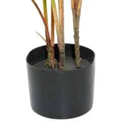 Tall Artificial Anthurium Leaf Plant w  Metal Pot for Indoor Decor, 18