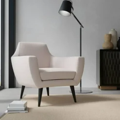 Taupe Fade Resistant Geometric Woven Pattern Upholstery Fabric by The Yard - SKU: Elowen Taupe