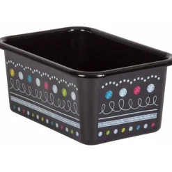 Teacher Created Resources® Chalkboard Brights Small Plastic Storage Bin, 3ct.