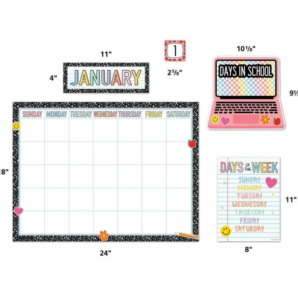 Teacher Created Resources® Cool for School Calendar Bulletin Board Set