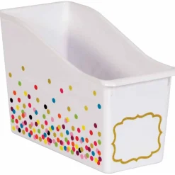 Teacher Created Resources Confetti Plastic Book Bin, 3ct.