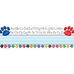 Teacher Created Resources® Colorful Paw Prints Left & Right Alphabet Name Plates, 216ct.