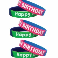 Teacher Created Resources Fancy Happy Birthday 2-Toned Wristband, 3 Packs of 10