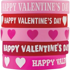 Teacher Created Resources Happy Valentine's Day Wristbands, 6 Packs of 10