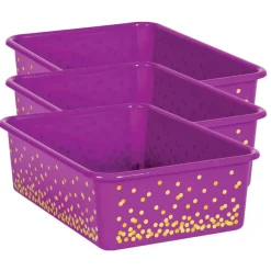 Teacher Created Resources® Large Confetti Plastic Storage Bin, 3ct.