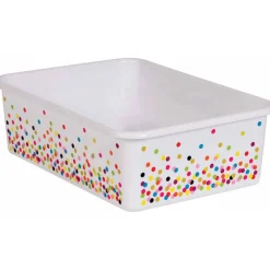 Teacher Created Resources® Large Confetti Plastic Storage Bin, 3ct.