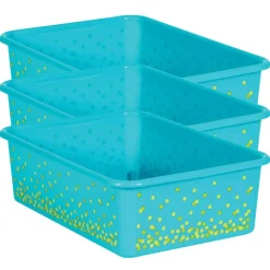 Teacher Created Resources® Large Confetti Plastic Storage Bin, 3ct.