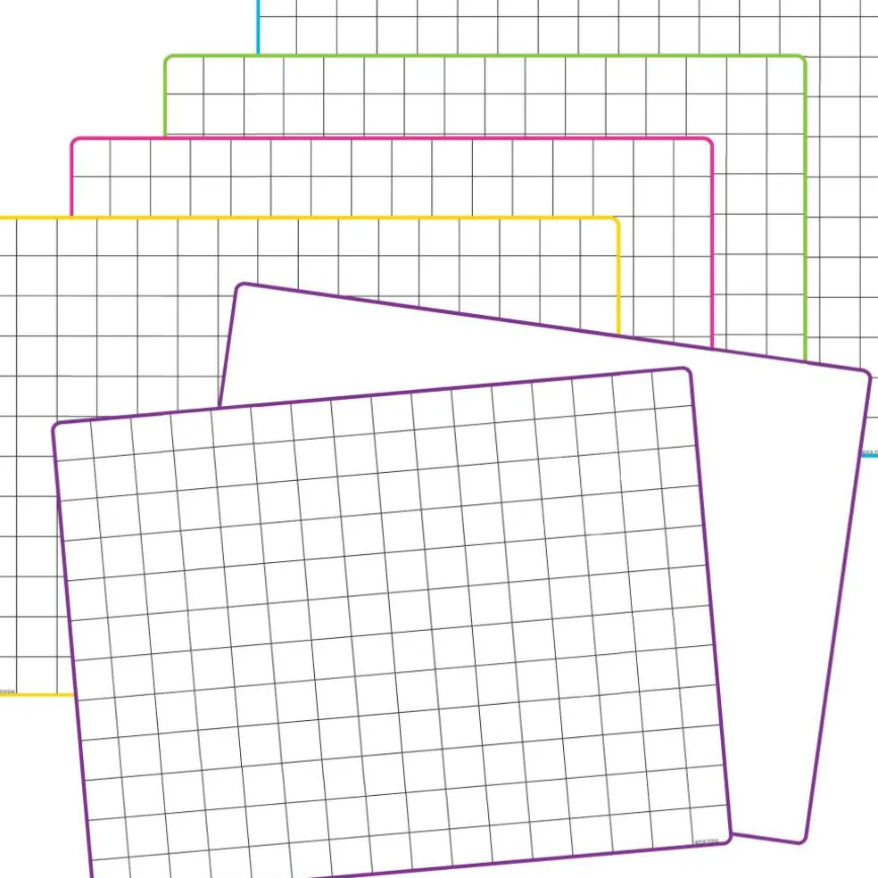 Teacher Created Resources Math Grid Dry Erase Boards, Set of 10