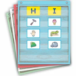 Teacher Created Resources Painted Wood Magnetic Mini Pocket Charts, 14" x 17"
