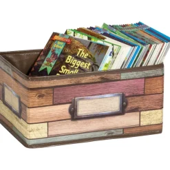 Teacher Created Resources Reclaimed Wood Design Storage Bin, 2ct.