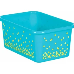 Teacher Created Resources® Small Confetti Plastic Storage Bin, 3ct.
