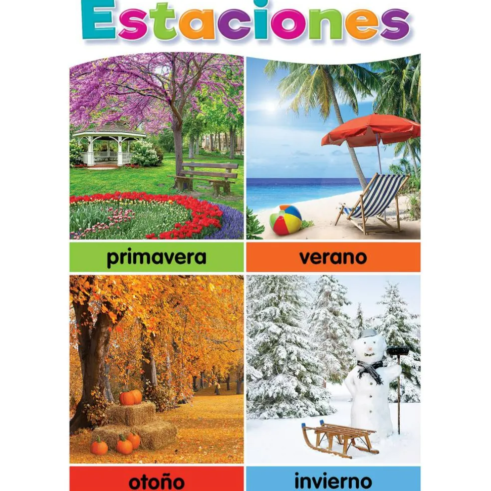 Teacher Created Resources® Spanish Colorful Early Learning Posters Set
