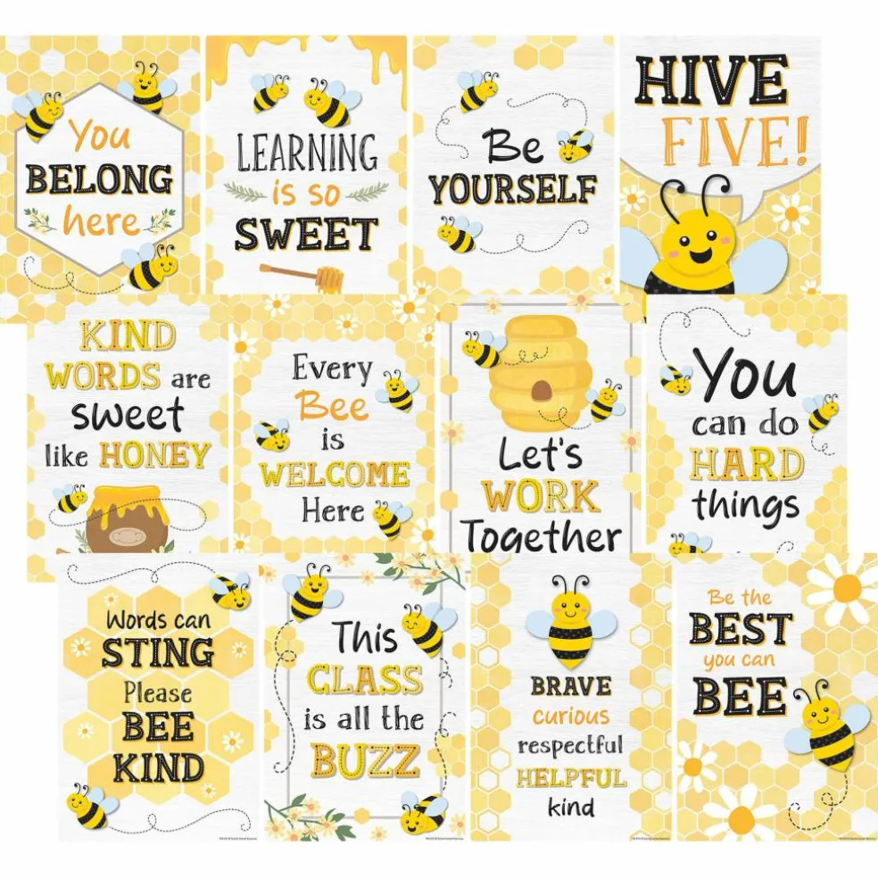 Teacher Created Resources® 11" x 16" Buzzing Bees Positive Saying Small Posters Set