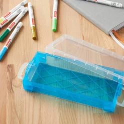 Teal Stacking Pencil Box by Simply Tidy™