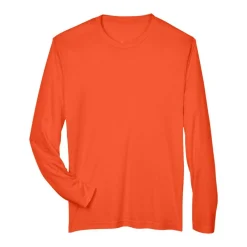 Team 365 Men's Performance Long Sleeve T-Shirt, Blank Tee for DIY Crafts & Custom Printing