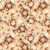Teddy Bear Stars Anti-Pill Premium Fleece Fabric | By The Yard