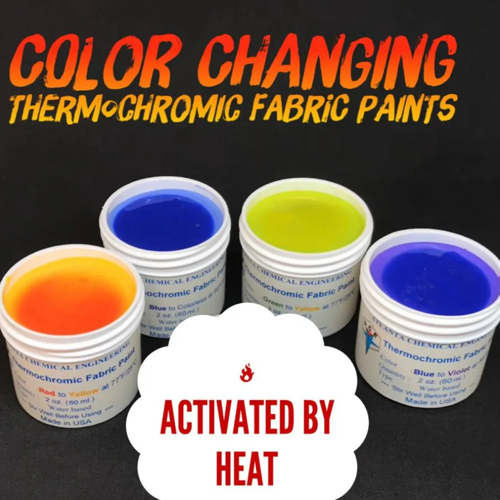 Temperature Activated Body Heat Reactive Color Changing Thermochromic Fabric Paint