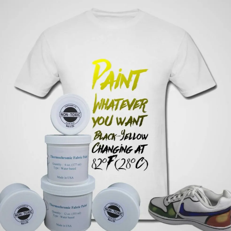 Temperature Activated Body Heat Reactive Color Changing Thermochromic Fabric Paint