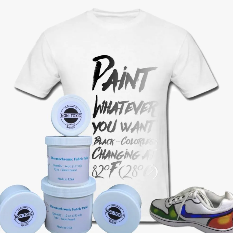 Temperature Activated Body Heat Reactive Color Changing Thermochromic Fabric Paint