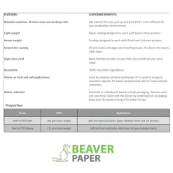 TexPrint DT Light for Conversion Sublimation Epson Printers High Release Sublimation Transfer Paper for Dye Sublimation