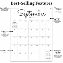 TF Publishing Large 2026-27 Art Poster Wall Calendar