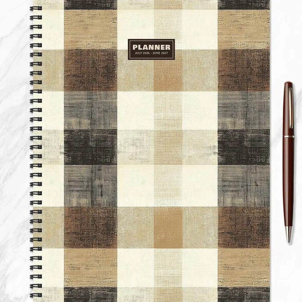 TF Publishing Large Checkered Cowboy Weekly Monthly Planner