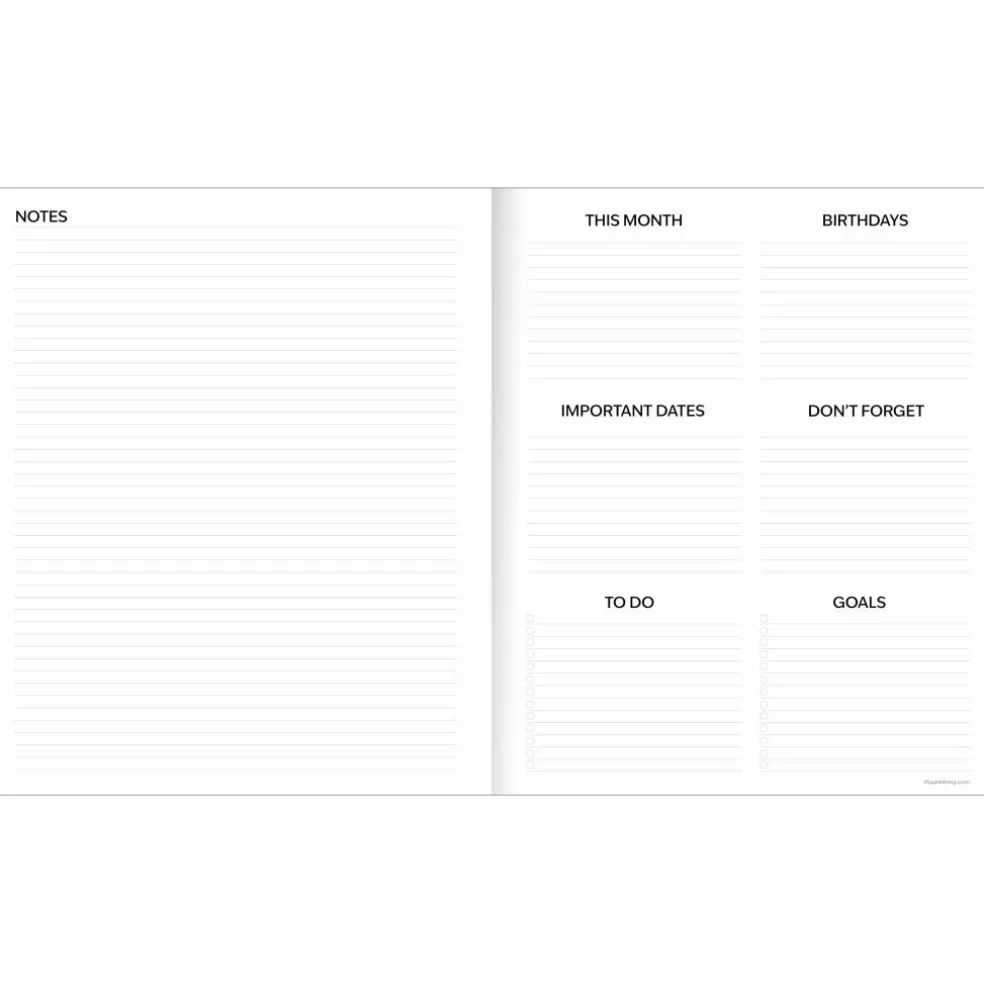 TF Publishing Large 2026-27 Linen Lines Monthly Planner