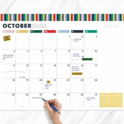 TF Publishing Large 2026-27 Long Weekend Desk Pad Monthly Blotter Calendar