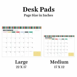 TF Publishing Large 2026-27 Long Weekend Desk Pad Monthly Blotter Calendar