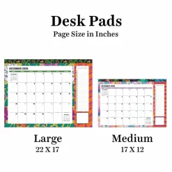 TF Publishing Large 2026-27 Maximal Mirage Desk Pad Monthly Blotter Calendar