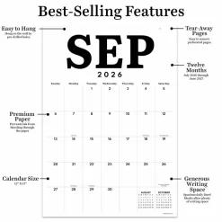 TF Publishing Medium 2026-27 Art Poster Wall Calendar