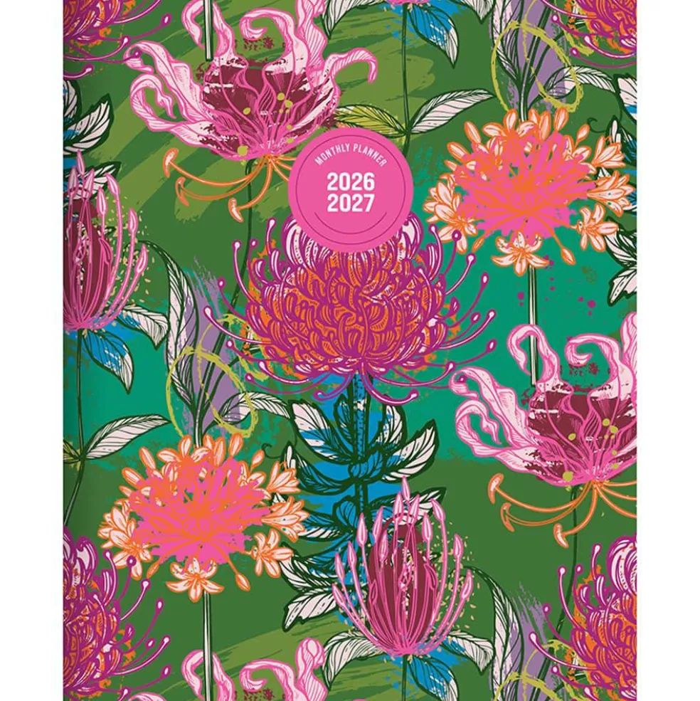 TF Publishing Medium 2026-27 Fully Floral Monthly Planner