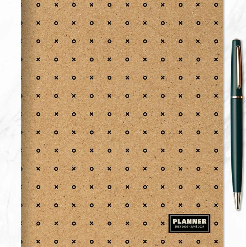 TF Publishing Medium 2026-27 Kraft Dot Monthly Planner