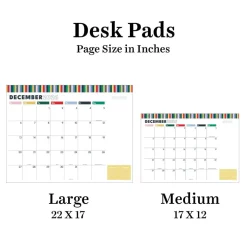 TF Publishing Medium 2026-27 Long Weekend Desk Pad Monthly Blotter Calendar