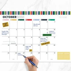 TF Publishing Medium 2026-27 Long Weekend Desk Pad Monthly Blotter Calendar