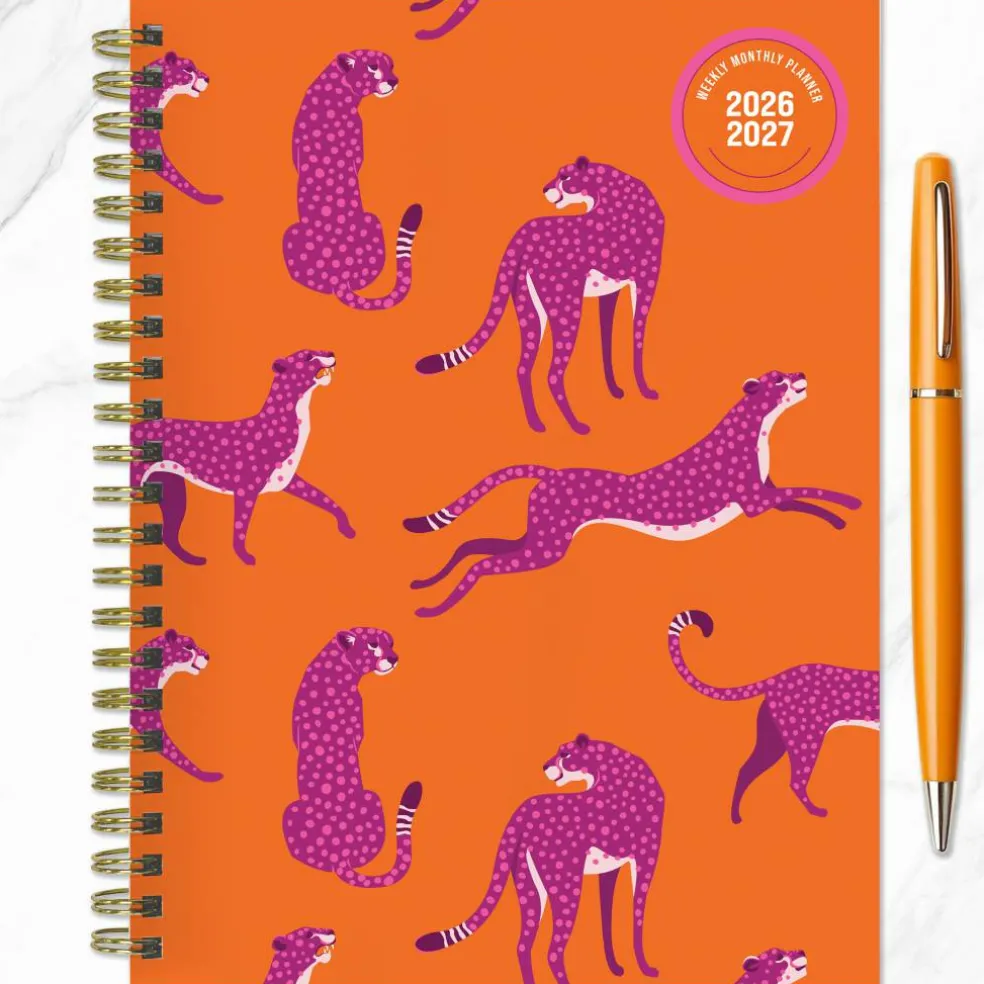 TF Publishing Medium 2026-27 Spicy Cat Weekly Monthly Planner