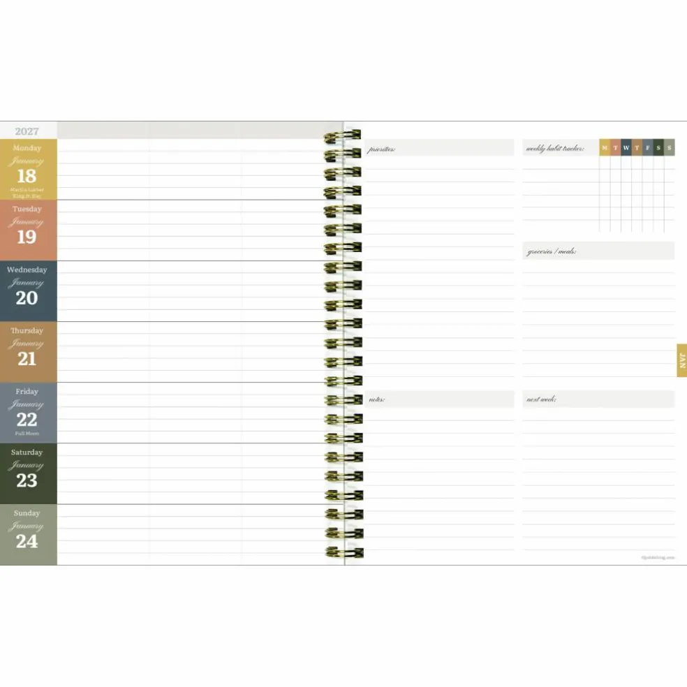 TF Publishing Medium 2026-27 The Rose Garden Weekly Monthly Planner