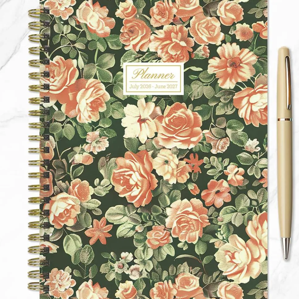 TF Publishing Medium 2026-27 The Rose Garden Weekly Monthly Planner
