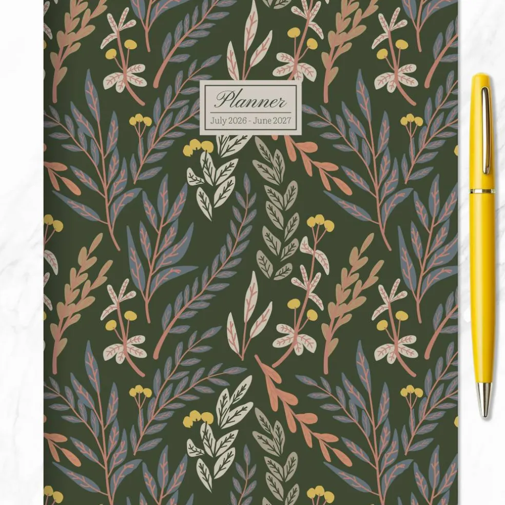 TF Publishing Medium 2026-27 Trailing Blooms Monthly Planner