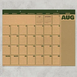 TF Publishing Medium 2026-27 Trail & Timber Desk Pad Monthly Blotter Calendar