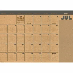 TF Publishing Medium 2026-27 Trail & Timber Desk Pad Monthly Blotter Calendar