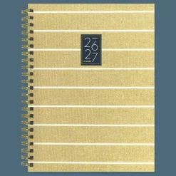 TF Publishing Yellow Medium 2026-27 Linen Weekly Monthly Planner