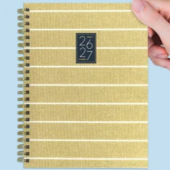 TF Publishing Yellow Medium 2026-27 Linen Weekly Monthly Planner