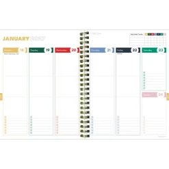 TF Publishing Yellow Medium 2026-27 Linen Weekly Monthly Planner