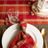 Thanksgiving & Fall Table Decoration Autumn Farmhouse Plaid, Table Runner, 14x72, Orange Plaid