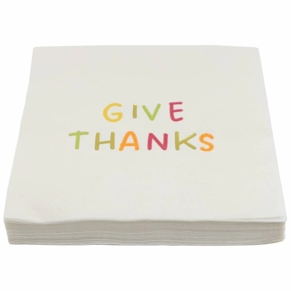 Thanksgiving Give Thanks Beverage Napkins, 20ct. by Celebrate It™