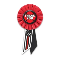 Thank You Firefighters Rosette, (Pack of 6)
