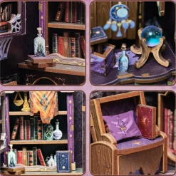 The Astrology Bookshop Dollhouse Kit - Miniature Wizardi Roombox Kit F07M51-87-CWGC202