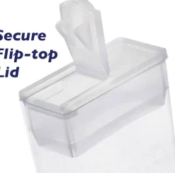 The Beadsmith TUBE PLASTIC RECT W/FLIP TOP 7/16 X 1 X 1 7/8-20/BG
